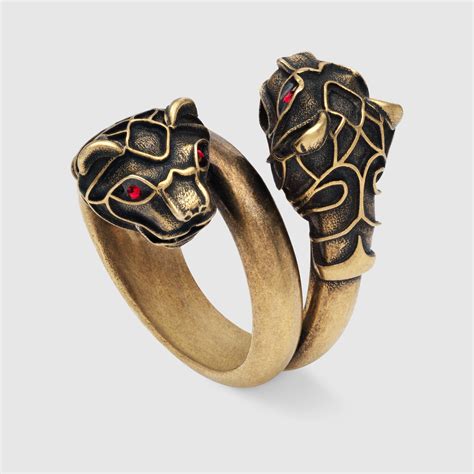 gucci panther ring|gucci tiger head necklace.